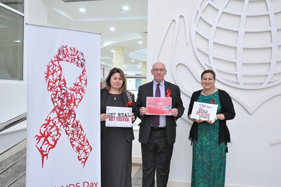 The UN celebrated the World AIDS Day together with development partners to raise awareness of the importance of getting tested for HIV.